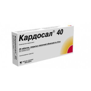 КАРДОСАЛ 40 40МГ. №28 ТАБ. П/П/О КАРДОСАЛ 40 40МГ. №28 ТАБ. П/П/О