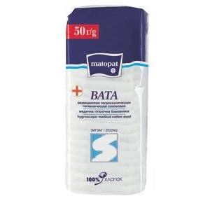 МАТОПАТ ВАТА ХЛОПКОВАЯ Н/СТЕР. 50Г. ЗИГ-ЗАГ [MATOPAT]