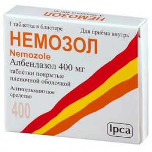 НЕМОЗОЛ 400МГ. №1 ТАБ. П/П/О НЕМОЗОЛ 400МГ. №1 ТАБ. П/П/О