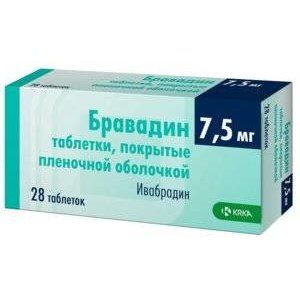БРАВАДИН 7,5МГ. №28 ТАБ. П/П/О /KRKA/ БРАВАДИН 7,5МГ. №28 ТАБ. П/П/О /KRKA/