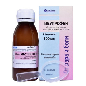 ИБУПРОФЕН 100МГ/5МЛ. 100МЛ. СУСП. Д/ПРИЕМА ВНУТРЬ Д/ДЕТЕЙ ФЛ. /ЭКОЛАБ/ ИБУПРОФЕН 100МГ/5МЛ. 100МЛ. СУСП. Д/ПРИЕМА ВНУТРЬ Д/ДЕТЕЙ ФЛ. /ЭКОЛАБ/