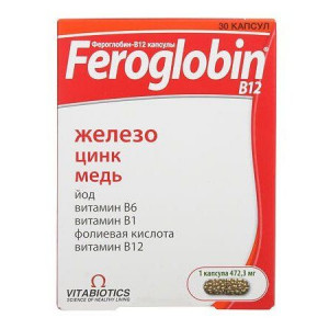 ФЕРОГЛОБИН В-12 №30 КАПС. ФЕРОГЛОБИН В-12 №30 КАПС.