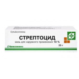 СТРЕПТОЦИДА 10% 25Г. МАЗЬ Д/НАРУЖ.ПРИМ. ТУБА /БИОСИНТЕЗ/ СТРЕПТОЦИДА 10% 25Г. МАЗЬ Д/НАРУЖ.ПРИМ. ТУБА /БИОСИНТЕЗ/