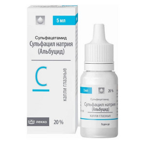 СУЛЬФАЦИЛ-НАТРИЯ АЛЬБУЦИД 20% 5МЛ. №1 ГЛ.КАПЛИ ФЛ./КАП. /ЛЕККО/ СУЛЬФАЦИЛ-НАТРИЯ АЛЬБУЦИД 20% 5МЛ. №1 ГЛ.КАПЛИ ФЛ./КАП. /ЛЕККО/