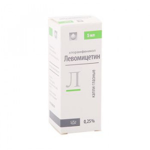 ЛЕВОМИЦЕТИН 0,25% 5МЛ. №1 ГЛ.КАПЛИ ФЛ./КАП. /ЛЕККО/