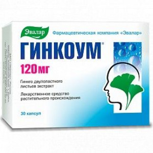 ГИНКОУМ 120МГ. №30 КАПС. /ЭВАЛАР/ ГИНКОУМ 120МГ. №30 КАПС. /ЭВАЛАР/