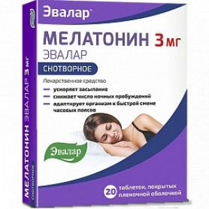 МЕЛАТОНИН ЭВАЛАР 3МГ. №20 ТАБ. П/П/О /ЭВАЛАР/ МЕЛАТОНИН ЭВАЛАР 3МГ. №20 ТАБ. П/П/О /ЭВАЛАР/