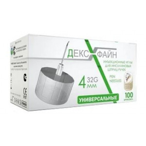 ИГЛА ДЕКСФАЙН 32G 0,23Х4ММ. №100 [DEXFINE]