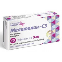 МЕЛАТОНИН-СЗ 3МГ. №40 ТАБ. П/П/О