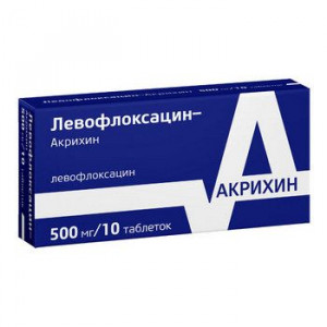ЛЕВОФЛОКСАЦИН-АКРИХИН 500МГ. №10 ТАБ. П/П/О /АКРИХИН/ ЛЕВОФЛОКСАЦИН-АКРИХИН 500МГ. №10 ТАБ. П/П/О /АКРИХИН/