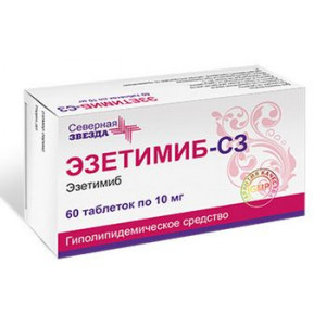 ЭЗЕТИМИБ-СЗ 10МГ. №60 ТАБ. ЭЗЕТИМИБ-СЗ 10МГ. №60 ТАБ.