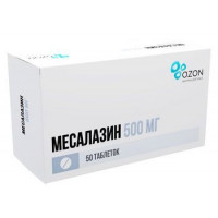 МЕСАЛАЗИН 500МГ. №50 ТАБ.КШ/РАСТВ. П/О /ОЗОН/