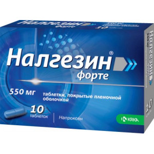 НАЛГЕЗИН ФОРТЕ 550МГ. №10 ТАБ. П/П/О /KRKA/ НАЛГЕЗИН ФОРТЕ 550МГ. №10 ТАБ. П/П/О /KRKA/