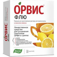 ОРВИС ФЛЮ ЛИМОН 500МГ+25МГ+200МГ. 4,95Г. №10 ПОР. Д/Р-РА Д/ПРИЕМА ВНУТРЬ ПАК. /ЭВАЛАР/